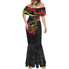 Penrith Panthers ANZAC Personalised Mermaid Dress Lest We Forget Poppy Camo