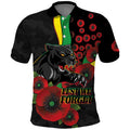 Penrith Panthers ANZAC Personalised Polo Shirt Lest We Forget Poppy Camo