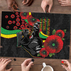 Penrith Panthers ANZAC Personalised Puzzle Lest We Forget Poppy Camo