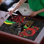 Penrith Panthers ANZAC Personalised Puzzle Lest We Forget Poppy Camo