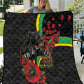 Penrith Panthers ANZAC Personalised Quilt Lest We Forget Poppy Camo