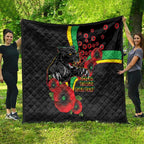 Penrith Panthers ANZAC Personalised Quilt Lest We Forget Poppy Camo