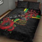 Penrith Panthers ANZAC Personalised Quilt Bed Set Lest We Forget Poppy Camo