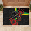 Penrith Panthers ANZAC Personalised Rubber Doormat Lest We Forget Poppy Camo