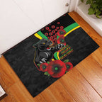 Penrith Panthers ANZAC Personalised Rubber Doormat Lest We Forget Poppy Camo