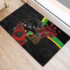 Penrith Panthers ANZAC Personalised Rubber Doormat Lest We Forget Poppy Camo