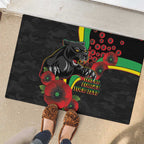 Penrith Panthers ANZAC Personalised Rubber Doormat Lest We Forget Poppy Camo