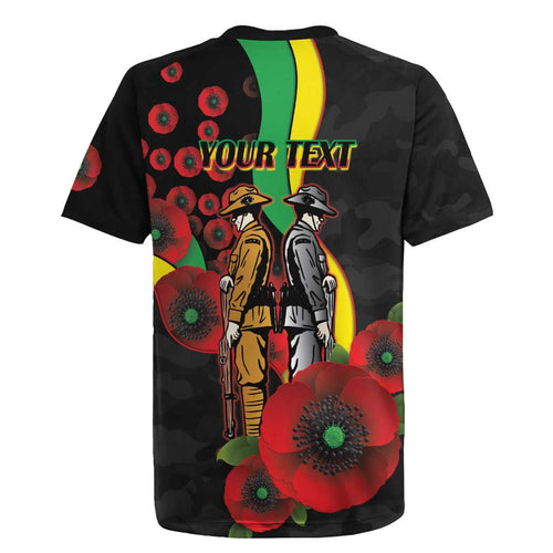 Penrith Panthers ANZAC Personalised Rugby Jersey Lest We Forget Poppy Camo