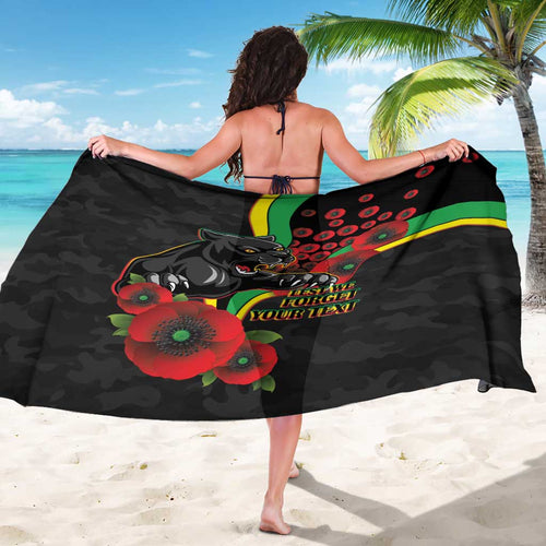 Penrith Panthers ANZAC Personalised Sarong Lest We Forget Poppy Camo