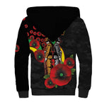Penrith Panthers ANZAC Personalised Sherpa Hoodie Lest We Forget Poppy Camo