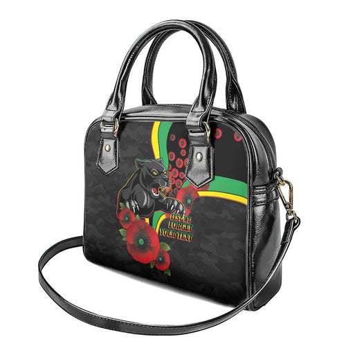 Penrith Panthers ANZAC Personalised Shoulder Handbag Lest We Forget Poppy Camo