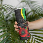 Penrith Panthers ANZAC Personalised Skinny Tumbler Lest We Forget Poppy Camo