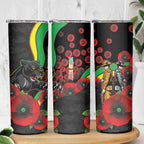 Penrith Panthers ANZAC Personalised Skinny Tumbler Lest We Forget Poppy Camo