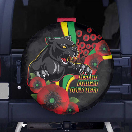 Penrith Panthers ANZAC Personalised Spare Tire Cover Lest We Forget Poppy Camo