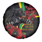 Penrith Panthers ANZAC Personalised Spare Tire Cover Lest We Forget Poppy Camo