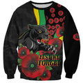 Penrith Panthers ANZAC Personalised Sweatshirt Lest We Forget Poppy Camo