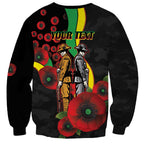 Penrith Panthers ANZAC Personalised Sweatshirt Lest We Forget Poppy Camo