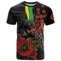 Penrith Panthers ANZAC Personalised T Shirt Lest We Forget Poppy Camo