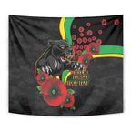 Penrith Panthers ANZAC Personalised Tapestry Lest We Forget Poppy Camo