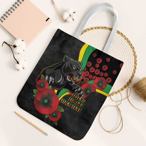 Penrith Panthers ANZAC Personalised Tote Bag Lest We Forget Poppy Camo