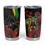 Penrith Panthers ANZAC Personalised Tumbler Cup Lest We Forget Poppy Camo