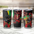 Penrith Panthers ANZAC Personalised Tumbler Cup Lest We Forget Poppy Camo
