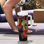 Penrith Panthers ANZAC Personalised Tumbler With Handle Lest We Forget Poppy Camo