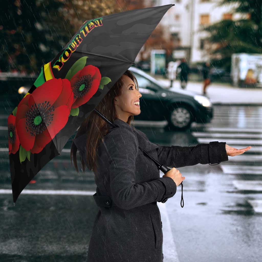 Penrith Panthers ANZAC Personalised Umbrella Lest We Forget Poppy Camo