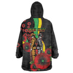 Penrith Panthers ANZAC Personalised Wearable Blanket Hoodie Lest We Forget Poppy Camo