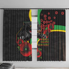Penrith Panthers ANZAC Personalised Window Curtain Lest We Forget Poppy Camo