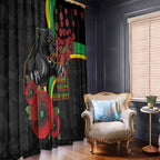 Penrith Panthers ANZAC Personalised Window Curtain Lest We Forget Poppy Camo