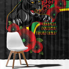 Penrith Panthers ANZAC Personalised Window Curtain Lest We Forget Poppy Camo