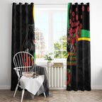 Penrith Panthers ANZAC Personalised Window Curtain Lest We Forget Poppy Camo