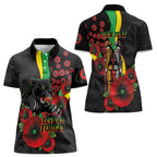 Penrith Panthers ANZAC Personalised Women Polo Shirt Lest We Forget Poppy Camo