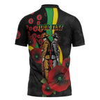 Penrith Panthers ANZAC Personalised Zipper Polo Shirt Lest We Forget Poppy Camo