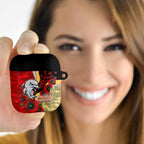 Redcliffe Dolphins ANZAC Personalised AirPods Case Lest We Forget Poppy Camo