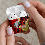 Redcliffe Dolphins ANZAC Personalised AirPods Case Lest We Forget Poppy Camo