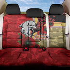 Redcliffe Dolphins ANZAC Personalised Back Car Seat Cover Lest We Forget Poppy Camo