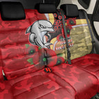 Redcliffe Dolphins ANZAC Personalised Back Car Seat Cover Lest We Forget Poppy Camo