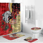Redcliffe Dolphins ANZAC Personalised Bathroom Set Lest We Forget Poppy Camo
