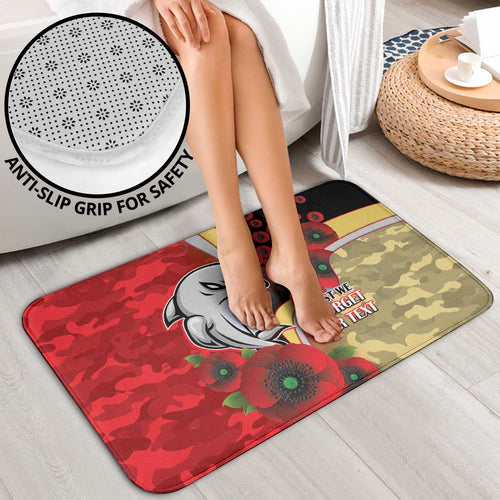 Redcliffe Dolphins ANZAC Personalised Bathroom Set Lest We Forget Poppy Camo