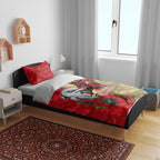 Redcliffe Dolphins ANZAC Personalised Bedding Set Lest We Forget Poppy Camo