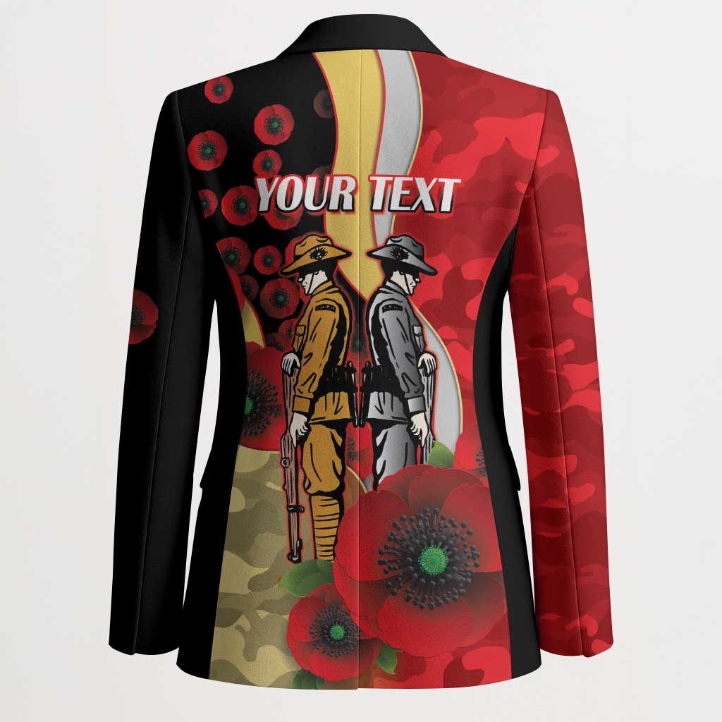 Redcliffe Dolphins ANZAC Personalised Blazer Lest We Forget Poppy Camo
