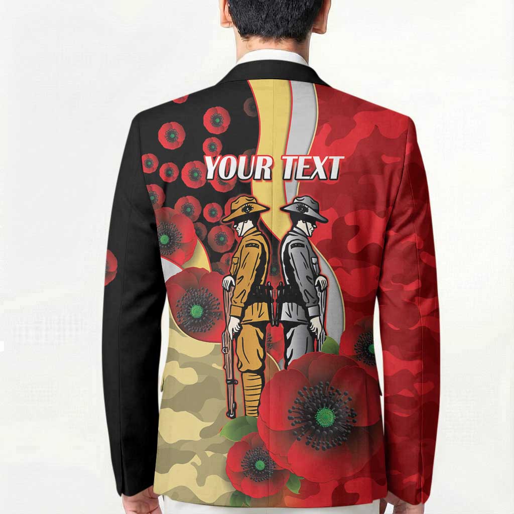 Redcliffe Dolphins ANZAC Personalised Blazer Lest We Forget Poppy Camo