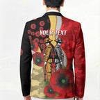 Redcliffe Dolphins ANZAC Personalised Blazer Lest We Forget Poppy Camo