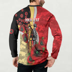 Redcliffe Dolphins ANZAC Personalised Button Sweatshirt Lest We Forget Poppy Camo