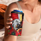 Redcliffe Dolphins ANZAC Personalised 4 in 1 Can Cooler Tumbler Lest We Forget Poppy Camo