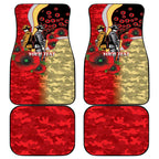 Redcliffe Dolphins ANZAC Personalised Car Mats Lest We Forget Poppy Camo