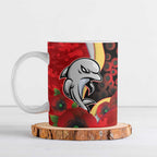 Redcliffe Dolphins ANZAC Personalised Ceramic Mug Lest We Forget Poppy Camo