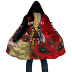 Redcliffe Dolphins ANZAC Personalised Cloak Lest We Forget Poppy Camo